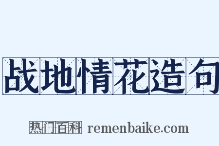 战地情花造句是什么意思的图片